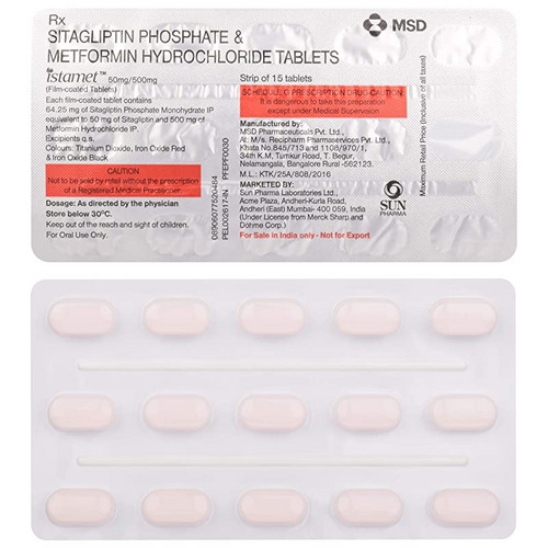 Istamet 50mg/500mg Tablet 15's